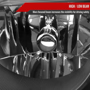 Spec-D 06-11 Chevrolet Hhr Without Projector Headlights Matte Black Housing Clear Lens - No Bulbs Included 2LH-HHR06JM-GO