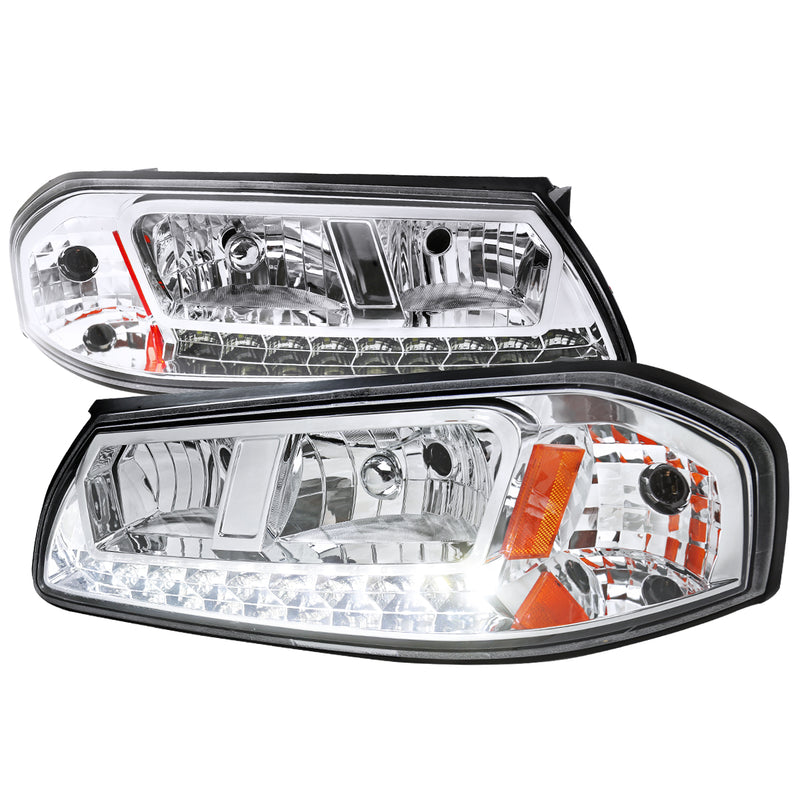 Spec-D 00-05 Chevrolet Impala Chrome Euro Headlights With Led 2LH-IPA00-V2-RS