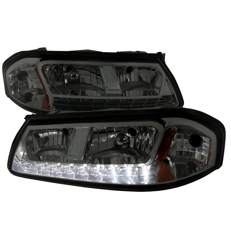 Spec-D 00-05 Chevrolet Impala Smoked Euro Headlights With Led 2LH-IPA00G-V2-RS
