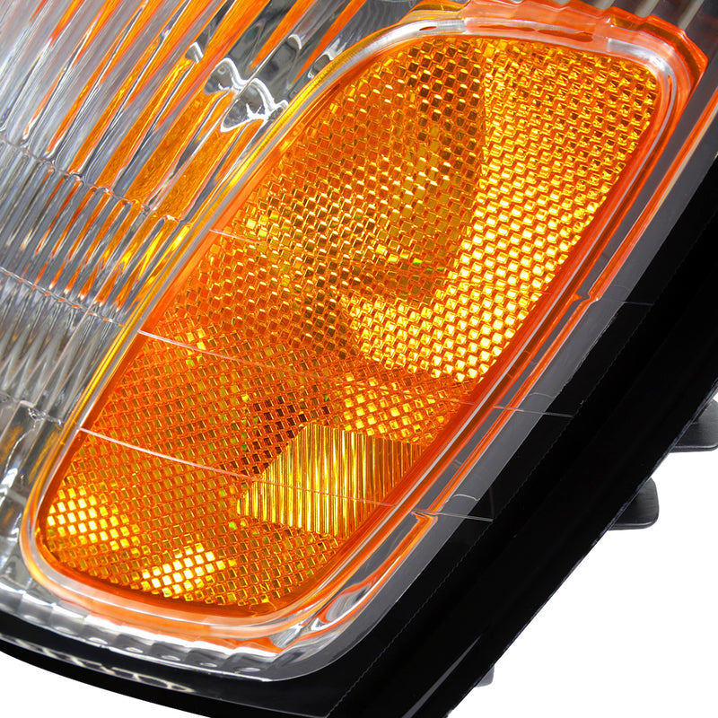 Spec-D 00-04 Subaru Legacy Headlights Chrome Housing Clear Lens With Amber Reflector - No Bulbs Included 2LH-LGY00-GO