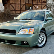Spec-D 00-04 Subaru Legacy Headlights Chrome Housing Clear Lens With Amber Reflector - No Bulbs Included 2LH-LGY00-GO
