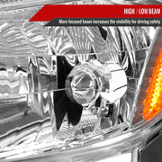 Spec-D 06-09 Toyota Prius Headlights Chrome Housing Clear Lens - No Bulbs Included 2LH-PUS06-GO