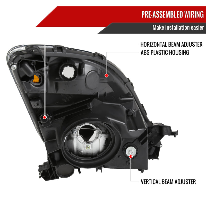 Spec-D 06-09 Toyota Prius Headlights Chrome Housing Clear Lens - No Bulbs Included 2LH-PUS06-GO