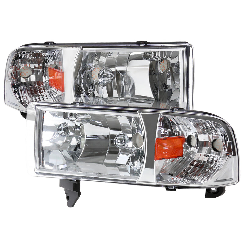 Spec-D 94-01 Dodge Ram Crystal Housing Headlight Chrome 2LH-RAM94-ABM