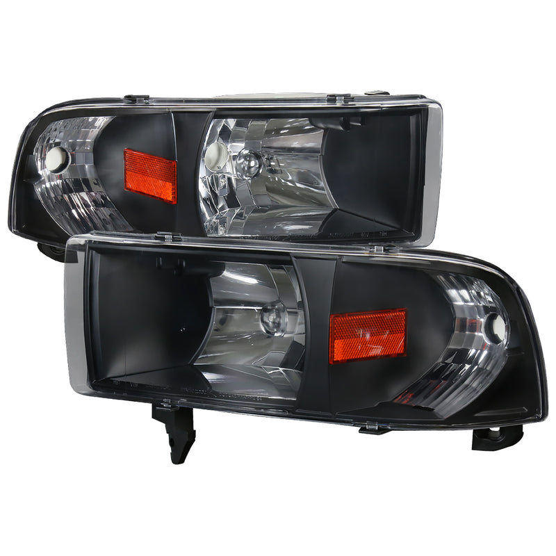 Spec-D 94-01 Dodge Ram Crystal Housing Headlight Black 2LH-RAM94JM-ABM