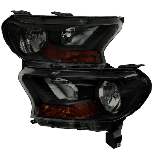 Spec-D 19-21 Ford Ranger Xl Xlt Models Oe Style Halogen Headlights With Matte Black Housing And Smoked Lens - Does Not Fit Lariat Models Or Led Day Time Running Headlight Models - Fit Halogen Models Only 2LH-RAN19SM-RS