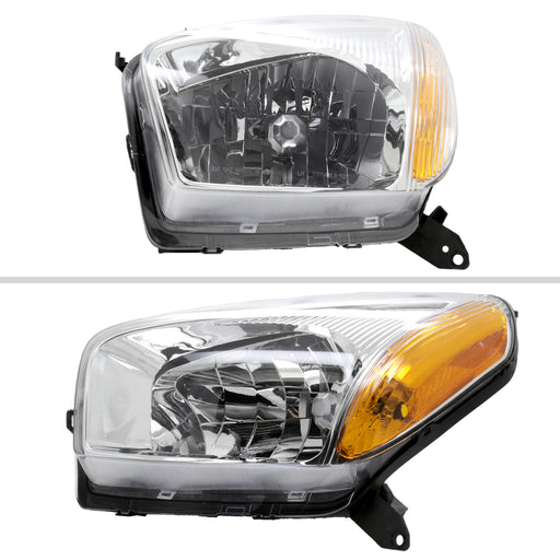 Spec-D 01-03 Toyota Rav4 Headlights Without Sport Chrome Housing Clear Lens - No Bulbs Included 2LH-RAV401-GO