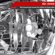 Spec-D 01-03 Toyota Rav4 Headlights Without Sport Chrome Housing Clear Lens - No Bulbs Included 2LH-RAV401-GO