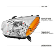 Spec-D 01-03 Toyota Rav4 Headlights Without Sport Chrome Housing Clear Lens - No Bulbs Included 2LH-RAV401-GO