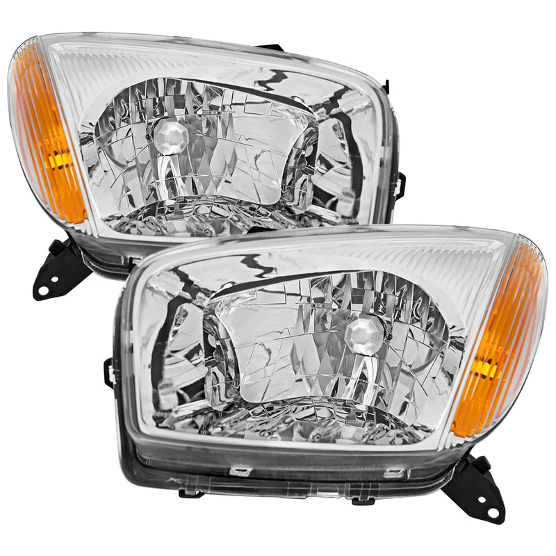 Spec-D 01-03 Toyota Rav4 Headlights Without Sport Chrome Housing Clear Lens - No Bulbs Included 2LH-RAV401-GO
