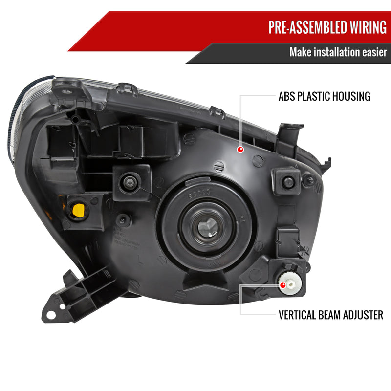Spec-D 01-03 Toyota Rav4 Headlights Without Sport Chrome Housing Smoked Lens - No Bulbs Included 2LH-RAV401G-GO