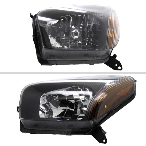 Spec-D 01-03 Toyota Rav4 Headlights Without Sport Matte Black Housing Clear Lens - No Bulbs Included 2LH-RAV401JM-GO