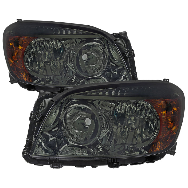 Spec-D 06-08 Toyota Rav4 Base Ltd Headlights Chrome Housing Smoked Lens - No Bulbs Included 2LH-RAV406G-GO