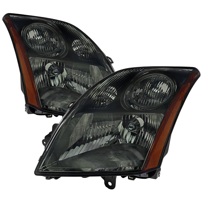 Spec-D 07-09 Nissan Sentra 2.0L Headlights Chrome Housing Smoked Lens - No Bulbs Included 2LH-SEN07G-GO
