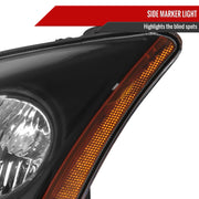 Spec-D 07-09 Nissan Sentra 2.0L Headlights Matte Black Housing Clear Lens - No Bulbs Included 2LH-SEN07JM-GO