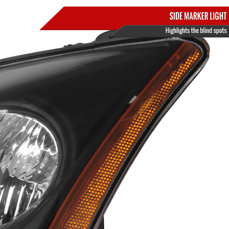 Spec-D 07-09 Nissan Sentra 2.0L Headlights Matte Black Housing Clear Lens - No Bulbs Included 2LH-SEN07JM-GO