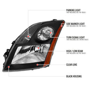 Spec-D 07-09 Nissan Sentra 2.0L Headlights Matte Black Housing Clear Lens - No Bulbs Included 2LH-SEN07JM-GO
