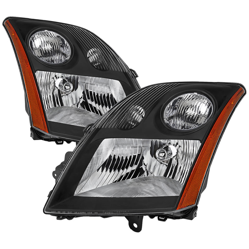 Spec-D 07-09 Nissan Sentra 2.0L Headlights Matte Black Housing Clear Lens - No Bulbs Included 2LH-SEN07JM-GO