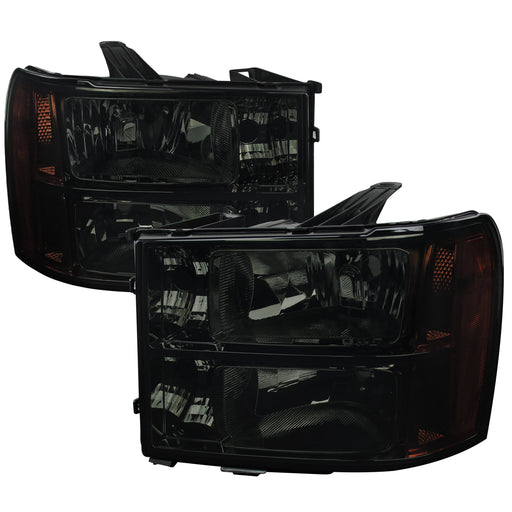 Spec-D 07-13 Gmc Sierra Crystal Housing Headlights Smoke 2LH-SIE07G-RS