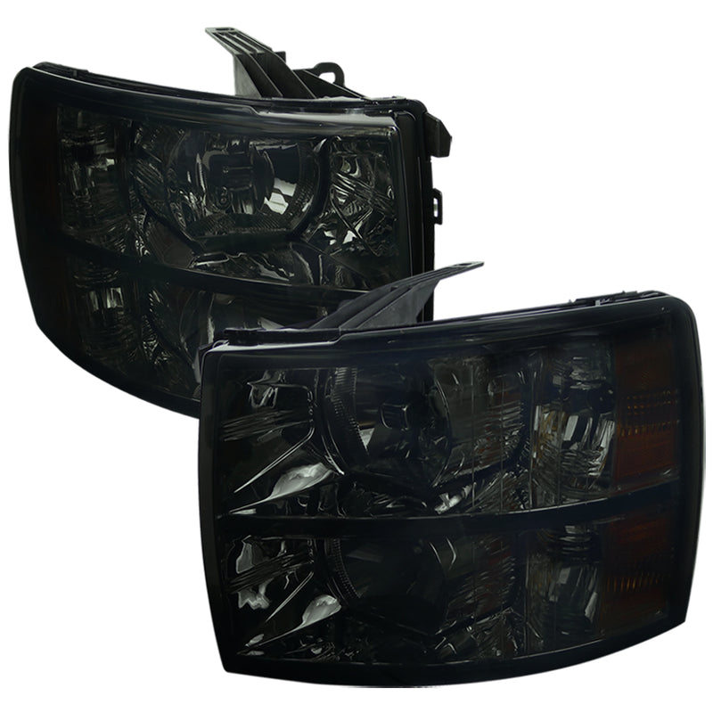 Spec-D 07-13 Chevrolet  Silverado Crystal Housing Headlights Smoke 2LH-SIV07G-RS