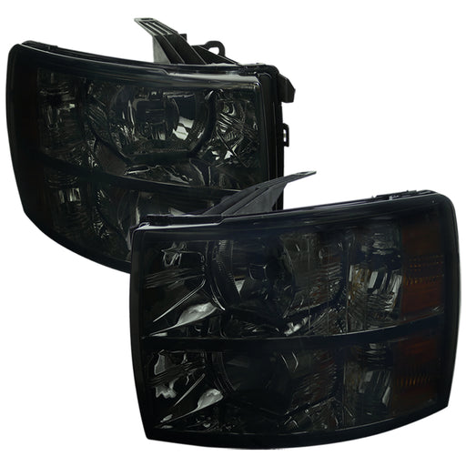 Spec-D 07-13 Chevrolet  Silverado Crystal Housing Headlights Smoke 2LH-SIV07G-RS
