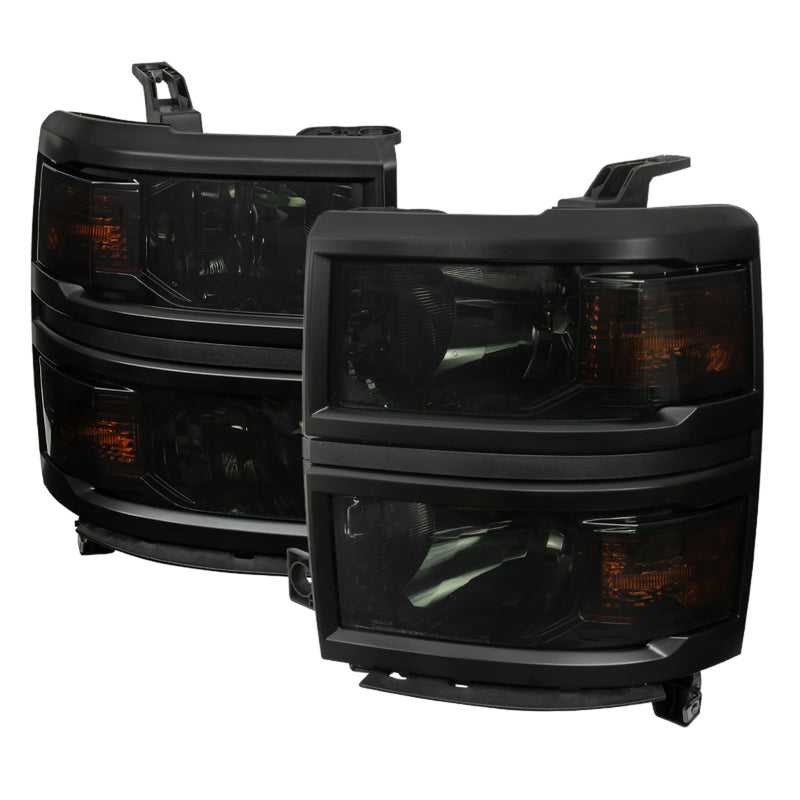 Spec-D 14-15 Chevrolet Silverado Headlight Smoke Version 2 2LH-SIV14G-V2-RS