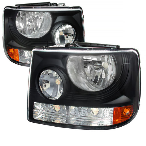 Spec-D 99-02 Chevrolet Silverado 1 Pc Euro Headlight - Black (Only Fits With Spec-D Vertical Facelift Conversion Grill) 2LH-SIV991PCJM-ABM