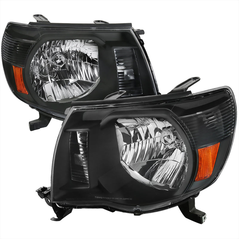 Spec-D 05-11 Toyota Tacoma Crystal Housing Headlights Black 2LH-TAC06JM-RS