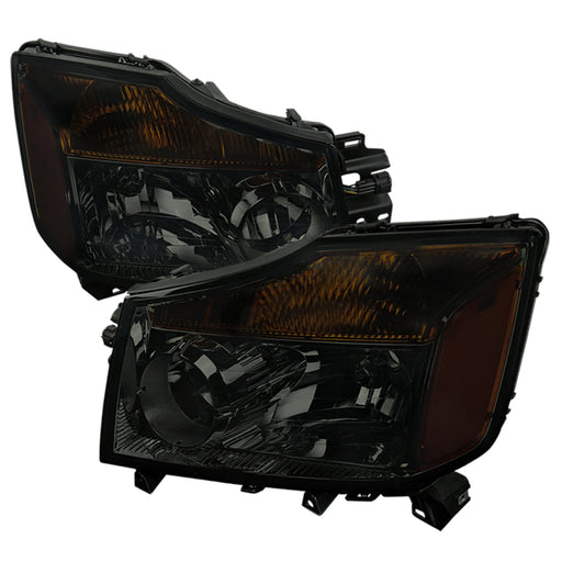 Spec-D 08-14 Nissan Titan Euro Headlight Smoke Lens 2LH-TIT08G-RS