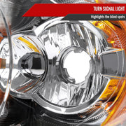 Spec-D 05-07 Chrysler Town Country Headlights Chrome Housing Clear Lens With Amber Reflector - No Bulbs Included 2LH-TNC05-GO