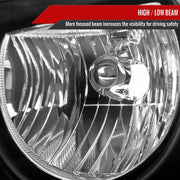 Spec-D 05-07 Chrysler Town Country Headlights Black Housing Clear Lens With Amber Reflector - No Bulbs Included 2LH-TNC05JM-GO
