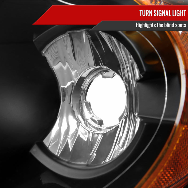 Spec-D 05-07 Chrysler Town Country Headlights Black Housing Clear Lens With Amber Reflector - No Bulbs Included 2LH-TNC05JM-GO