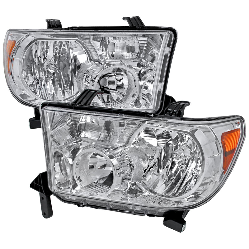 Spec-D 07-14 Toyota Tundra Crystal Housing Headlights Chrome 2LH-TUN07-RS