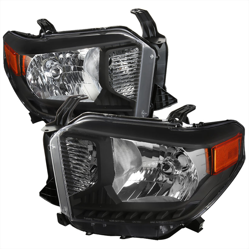 Spec-D 14-16  Toyota Tundra Headlights Set - Black 2LH-TUN14JM-RS