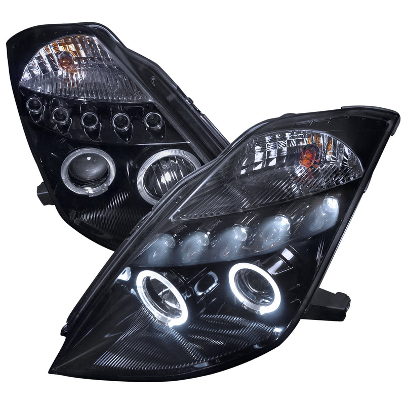 Spec-D 03-05 Nissan  350Z Projector Headlight Gloss Black Housing With Smoked Lens 2LHP-350Z03G-TM