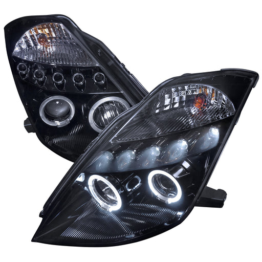 Spec-D 03-05 Nissan  350Z Projector Headlight Gloss Black Housing With Smoked Lens 2LHP-350Z03G-TM