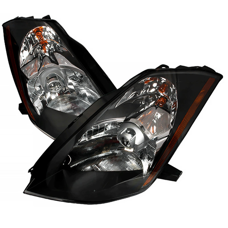 Spec-D 03-05 Nissan 350Z Halo Projector Headlights Black 2LHP-350Z03JM-KS