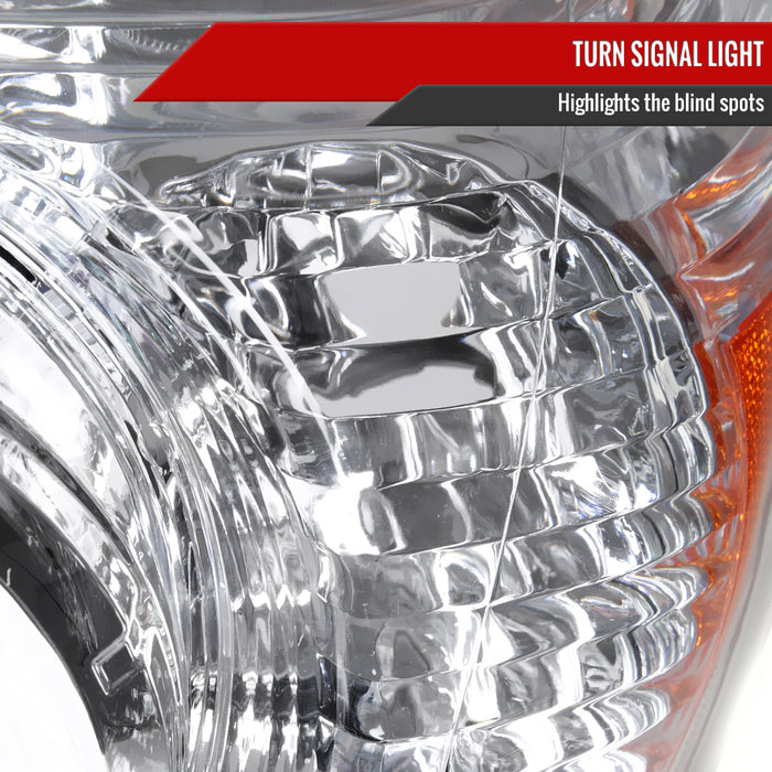 Spec-D 06-09 Toyota 4Runner Headlights Chrome Housing Clear Lens With Amber Reflector - No Bulbs Included 2LHP-4RUN06-GO