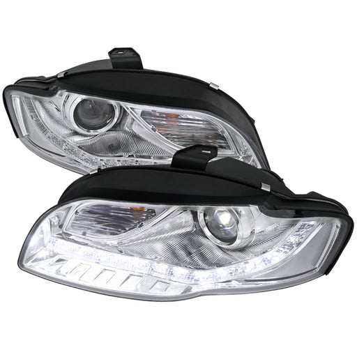 Spec-D 06-08 Audi  A4 Projector Headlight Chrome R8 Style  2LHP-A406-8-TM