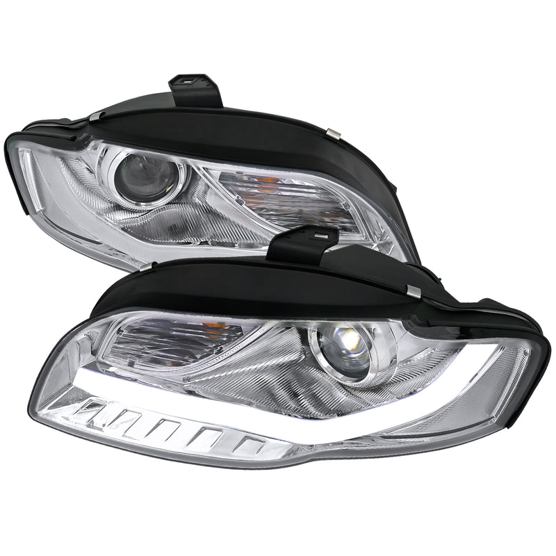 Spec-D 06-08 Audi  A4 Projector Headlight Chrome R8 Style With Led Signal 2LHP-A406-8V2-TM