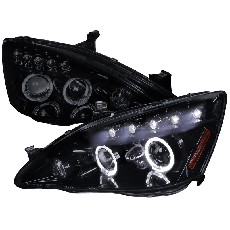 Spec-D 03-07 Honda  Accord  Smoked Lens Gloss Black Housing Projector Headlights 2LHP-ACD03G-TM