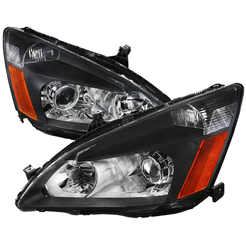 Spec-D 03-07 Honad Accord Retrofit Projector Headlights - Black 2LHP-ACD03JM-RS