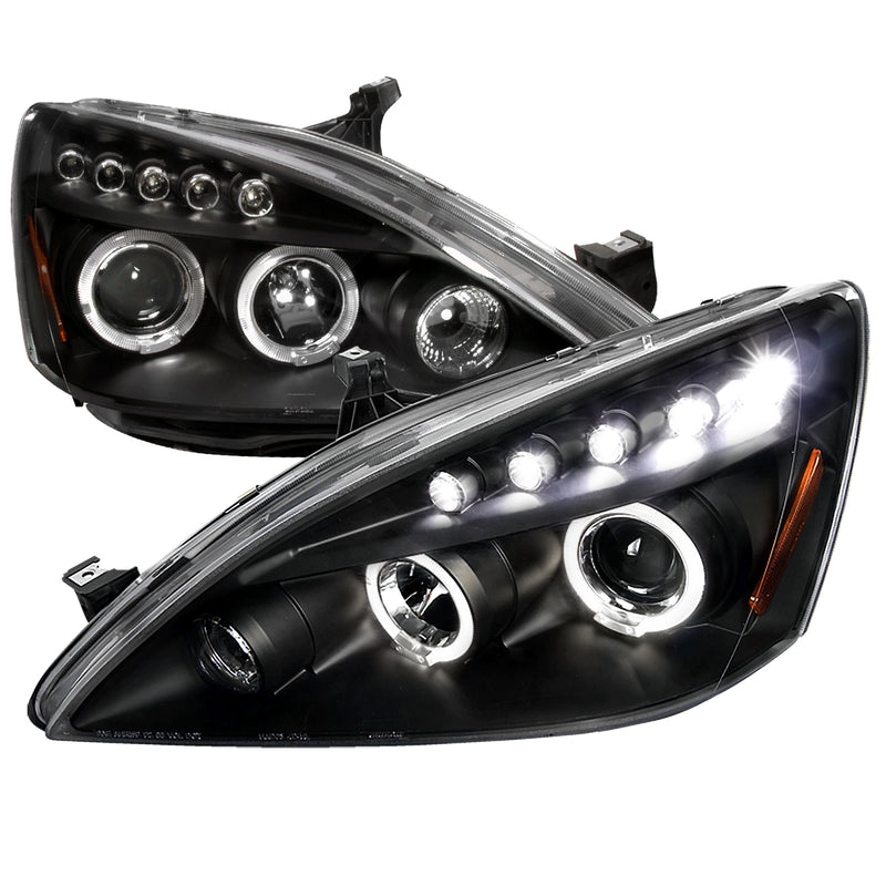 Spec-D 03-07 Honda Accord Halo Led Projector Black 2LHP-ACD03JM-TM