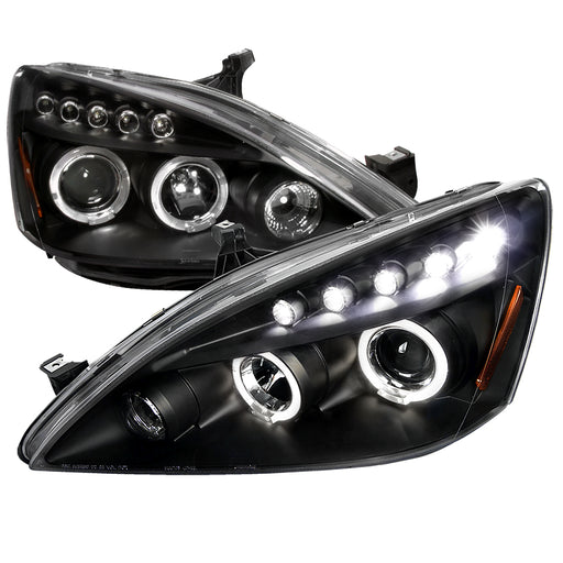 Spec-D 03-07 Honda Accord Halo Led Projector Black 2LHP-ACD03JM-TM