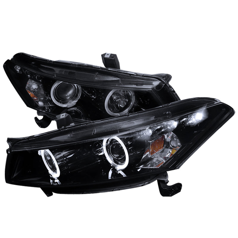 Spec-D 08-12 Honda  Accord  Smoked Lens Gloss Black Housing Projector Headlights 2LHP-ACD082G-TM