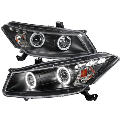 Spec-D 08-12 Honda  Accord  Halo Projector Headlight Black Housing  2LHP-ACD082JM-TM