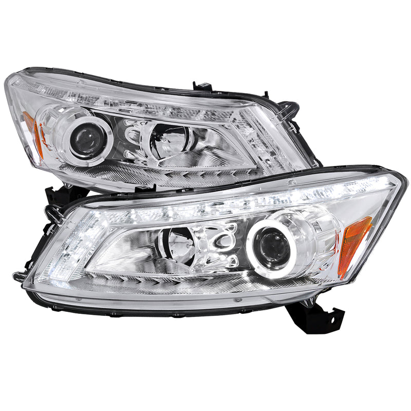 Spec-D 08-12 Honda Accord  Projector Headlight Chrome Housing Sedan Model 2LHP-ACD084-TM