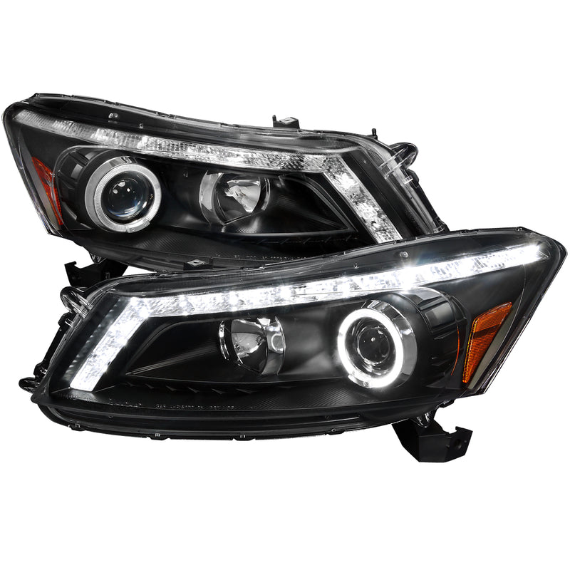 Spec-D 08-12 Honda  Accord  Projector Headlight Black Housing  2LHP-ACD084JM-TM