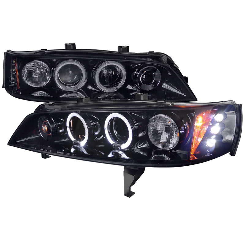 Spec-D 94-97 Honda  Accord  Smoked Lens Gloss Black Housing Projector Headlights 2LHP-ACD94G-TM