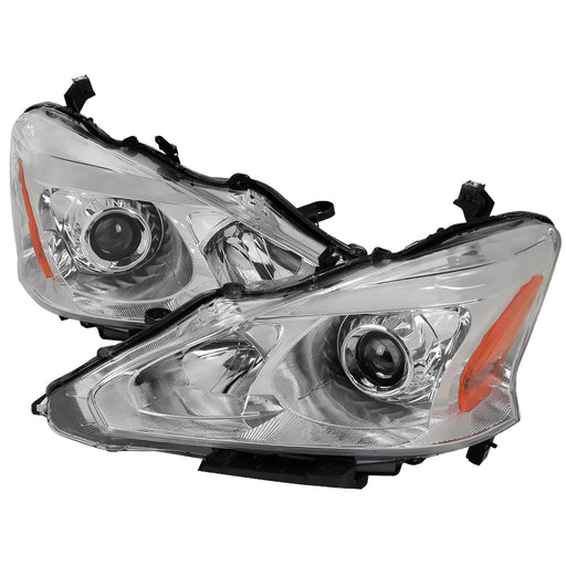 Spec-D 13-15 Nissan  Altima Sedan Projector Headlights- Chrome 2LHP-ALT13-GO